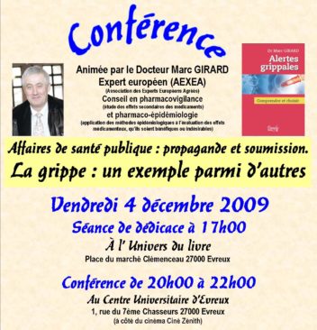 Conférence Evreux - Conférence-débat à Evreux (27000) - Dr Marc Girard